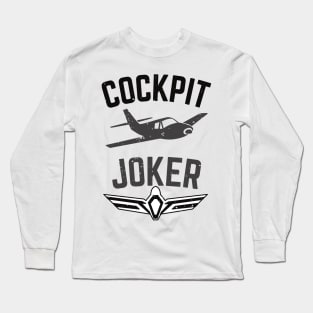 Pilot Airplane Aviator Cockpit Flying Fun Long Sleeve T-Shirt